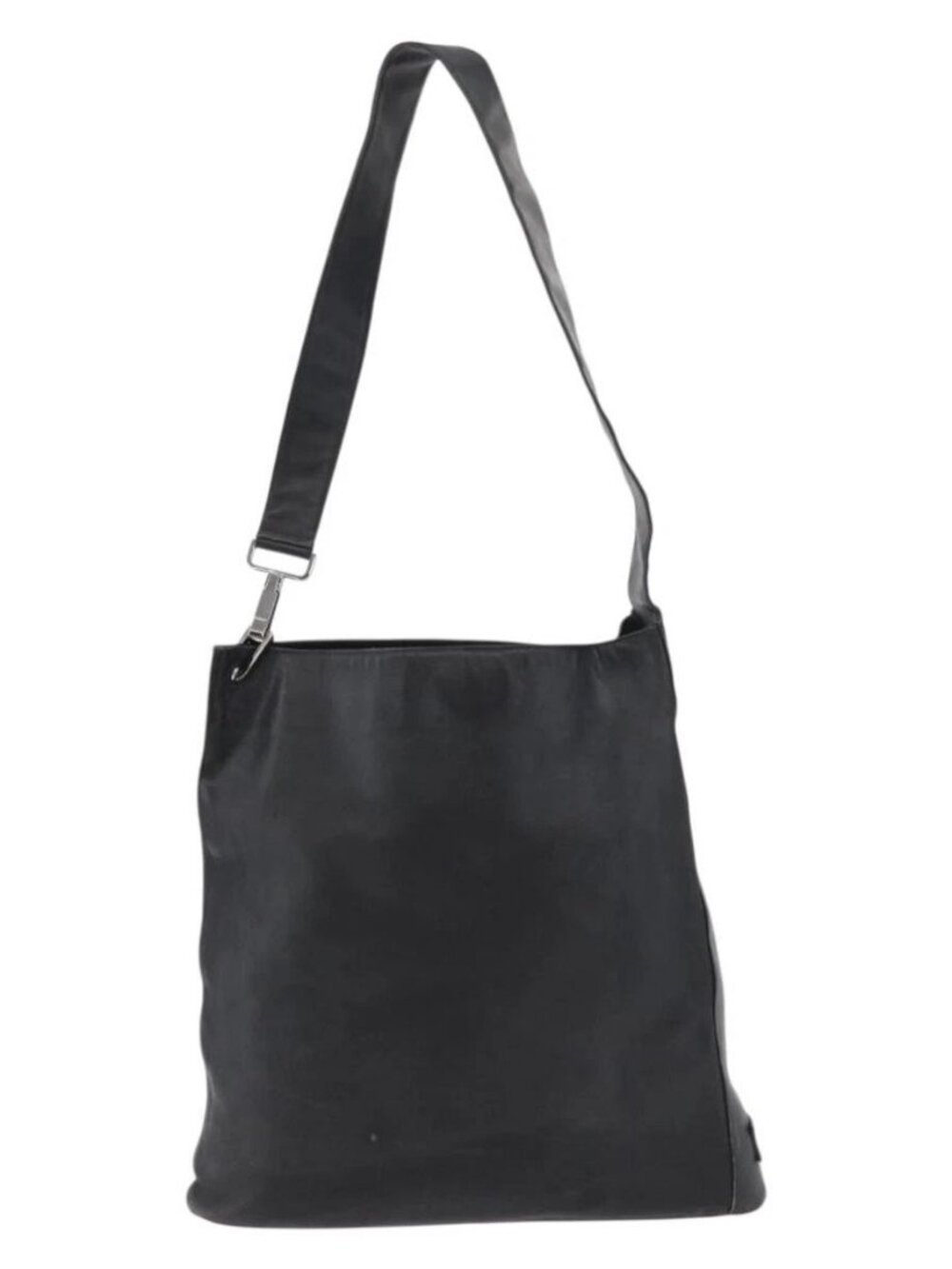 GUCCI Shoulder Bag Leather Black Silver Auth - Picture 4 of 16